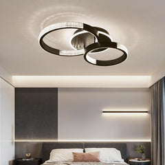 Ying Yang Modern Black LED Flush mount Light - Northern Interiors