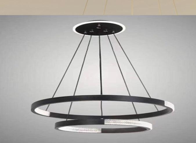 YingYang Modern Luxury Black 2 Ring LED Pendant Light - Northern Interiors