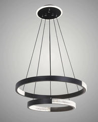 YingYang Modern Luxury Black 2 Ring LED Pendant Light - Northern Interiors