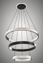 YingYang Modern Luxury Black 3 Ring LED Pendant Light - Northern Interiors